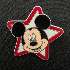 Disney Silver tone Mickey Star Collectible Pin